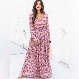 My Dearest Darling Pink Floral Maxi Dress